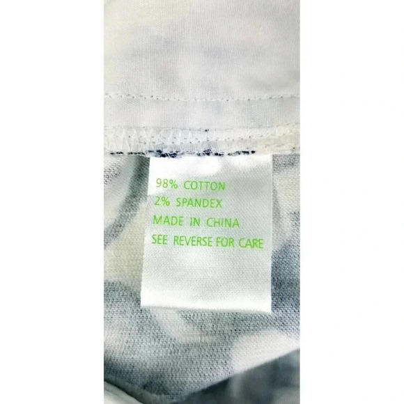 Lilyl Pulitzer Palm Beach Fit Size 2 Womens Navy White Horse Corduroy Crop Pants - Picture 10 of 13